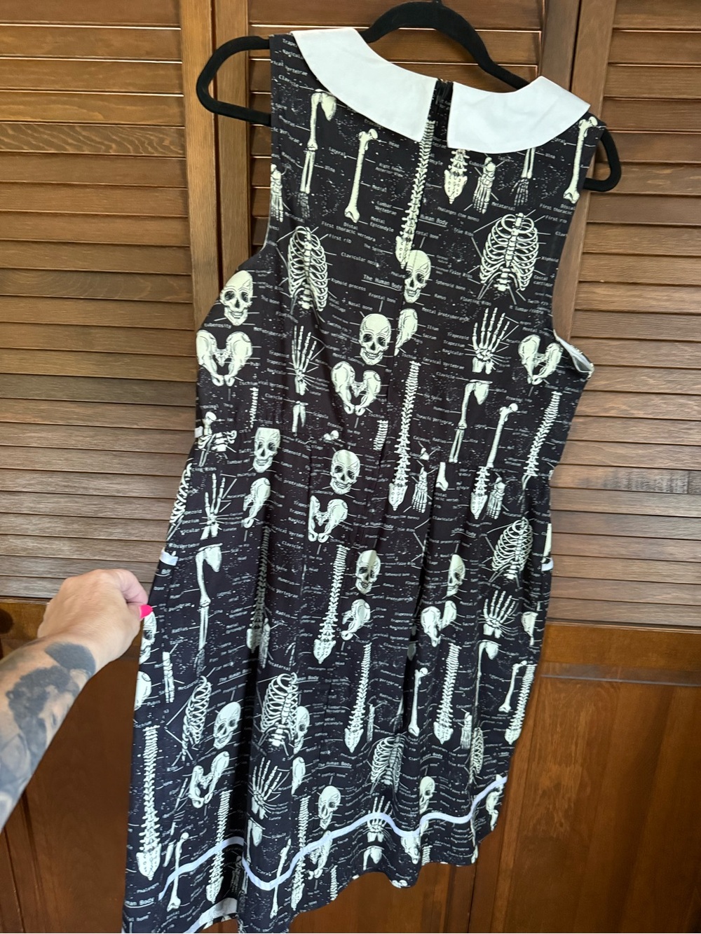 Glow In The Dark Skeleton Shift Dress - Picture 4 of 4
